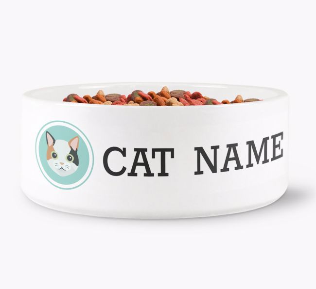 '{breedFullName} Icon' - Personalised Cat Bowl 